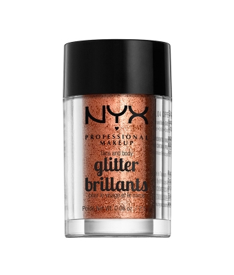 Glitter pulbere nyx professional makeup face and body glitter copper